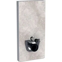 Geberit Panneau Sanitaire Monolith Plus WC Suspendu Grès Céramique Aspect Béton/aluminium 101 Cm -Bain Salle Produit Magasin monolith plus 101 cm 131221sq5 geberit verre chocolat 2