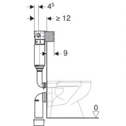 Geberit Reservoir WC à Encastrer Omega Hauteur De Montage 106 Cm -Bain Salle Produit Magasin omega 109060001 geberit reservoir h106 cm 1