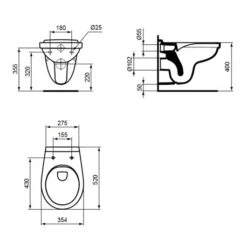 WC Suspendu Ulysse 520x354x400 Mm Abattant Frein De Chute 9 WC Suspendu Ulysse 520x354x400 Mm Abattant Frein De Chute -Bain Salle Produit Magasin pack wc suspendu p008401 ulysse 52x354 cm 3