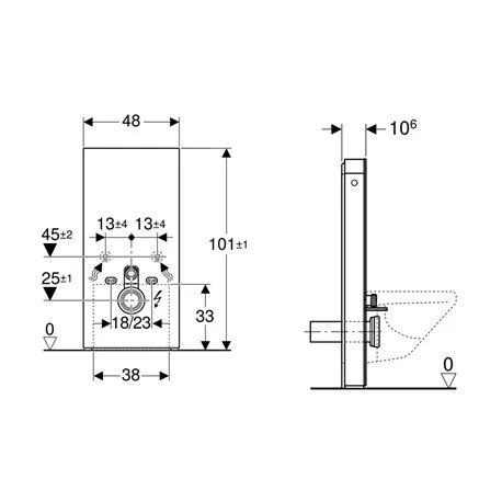 Geberit Panneau Sanitaire Monolith Plus WC Suspendu Verre Gris Velouté / Aluminium Chromé Noir 101 Cm 4 Geberit Panneau Sanitaire Monolith Plus WC Suspendu Verre Gris Velouté / Aluminium Chromé Noir 101 Cm – Image 2