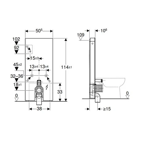 Geberit Panneau Sanitaire Monolith WC Sol Verre Blanc / Aluminium 114 Cm 4 Geberit Panneau Sanitaire Monolith WC Sol Verre Blanc / Aluminium 114 Cm – Image 2