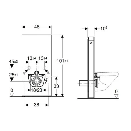 Geberit Panneau Sanitaire Monolith WC Suspendu Grès-céramique Ardoise / Aluminium Chromé Noir 101 Cm 4 Geberit Panneau Sanitaire Monolith WC Suspendu Grès-céramique Ardoise / Aluminium Chromé Noir 101 Cm – Image 2