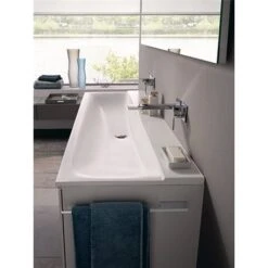 Geberit Lavabo Xeno² 160 Cm 2 Trous Percés Robinetterie -Bain Salle Produit Magasin plan de toilette xeno keramag design 427161016 de 160 1
