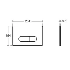 Ideal Standard Plaque De Commande Oleas P1 Chrome Mat -Bain Salle Produit Magasin plaque de commande r0116jg oleas p1 chrome mat 1