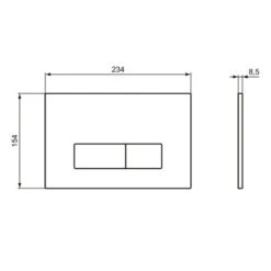 Ideal Standard Plaque De Commande Oleas M2 Chrome Mat SmartFlush -Bain Salle Produit Magasin plaque de commande r0122jg oleas m2 chrome mat smartflush 3