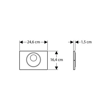 Geberit Plaque De Déclenchement Noir Anneau Noir Mat 4 Geberit Plaque De Déclenchement Noir Anneau Noir Mat – Image 2