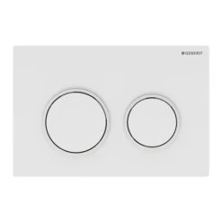 Geberit Plaque De Déclenchement Omega20 Blanc Anneaux Blanc Mat
