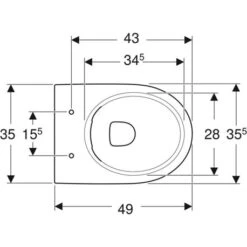 Geberit WC à Poser Renova Sans Bride 5/6 Litres 8 Geberit WC à Poser Renova Sans Bride 5/6 Litres -Bain Salle Produit Magasin prima 6 rimfree 08325400000200 fermeture standard 2