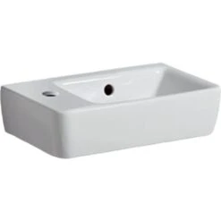 Geberit Lave-mains Renova Compact 40 Cm Cuve à Droite -Bain Salle Produit Magasin prima style compact 40 cm 00109400000 cuve a droite trou perce a gauche 6