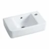 Geberit Lave-mains Renova Compact 40 Cm Cuve Centrée -Bain Salle Produit Magasin prima style compact 40 cm 00134300000 1 trou perce a droite diametre de 20 cm