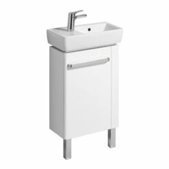Geberit Lave-mains Renova Compact 50 Cm Cuve à Droite -Bain Salle Produit Magasin prima style compact 50 cm 00124400000 1 trou perce a gauche cuve a droite 5