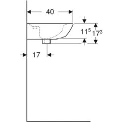 Geberit Lave-mains Renova 36 Cm -Bain Salle Produit Magasin renova compact 500374011 36 cm 2