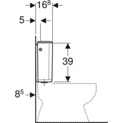 Geberit Reservoir WC Apparent AP128 Rinçage Interrompable Alimentation Latérale Ou à L'arrière Au Centre -Bain Salle Produit Magasin reservoir apparent geberit 128006115 2