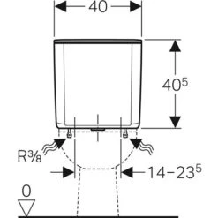 Geberit Reservoir WC Apparent AP128 Rinçage Interrompable Alimentation Par Le Bas à Gauche Ou à Droite -Bain Salle Produit Magasin reservoir apparent geberit 128013115 1