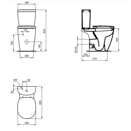 Ideal Standard Reservoir WC Arc Alimentation Verticale 4 Ideal Standard Reservoir WC Arc Alimentation Verticale – Image 2