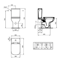 Ideal Standard Réservoir WC Mécanisme 3/6 L Alimentation Latérale -Bain Salle Produit Magasin reservoir wc mecanisme 3 6 l alimentation laterale 4
