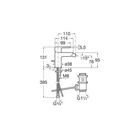 Roca Robinet Bidet Cala Chromé 4 Roca Robinet Bidet Cala Chromé – Image 2