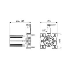 Robinet De Lavabo Encastrable Avec Boîtier D'encastrement Poli Brillant Par Piles Bec L110 Mm 370SBOX+370016 -Bain Salle Produit Magasin robinet de lavabo encastrable avec boitier d encastrement poli brillant par piles bec l110 mm 3