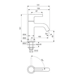 Ideal Standard Robinet Lavabo Joy Gris Orage -Bain Salle Produit Magasin robinet lavabo joy gris orage 6