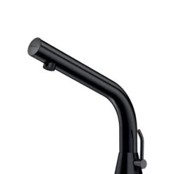 Mitigeur Lavabo Sur Vasque Chromé Noir Mat H170mm Par Piles 474036