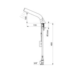 Mitigeur Lavabo Sur Vasque Chromé Noir Mat Par Piles 473036 -Bain Salle Produit Magasin robinetterie lavabo sur vasque chrome noir mat mitigeur par piles 1