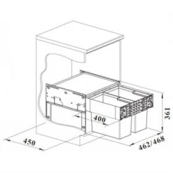 Blanco Poubelle Sous évier Select II 2 Bacs 19 + 19 Litres 8 Blanco Poubelle Sous évier Select II 2 Bacs 19 + 19 Litres -Bain Salle Produit Magasin select ii 526201 2 bacs 19 19 litres 2