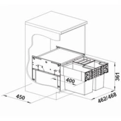 Blanco Poubelle Sous évier Select II 3 Bacs 19 + 8 + 8 Litres 11 Blanco Poubelle Sous évier Select II 3 Bacs 19 + 8 + 8 Litres -Bain Salle Produit Magasin select ii 526202 3 bacs 19 8 8 litres 4