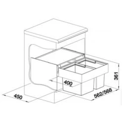 Blanco Poubelle Sous évier Select II 2 Bacs 30 + 19 Litres -Bain Salle Produit Magasin select ii 526203 2 bacs 30 19 litres 6