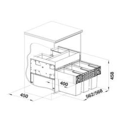Blanco Poubelle Sous évier Select II Orga 3 Bacs 15 +15 + 15 Litres -Bain Salle Produit Magasin select ii orga 526209 3 bacs 15 15 15 litres 4