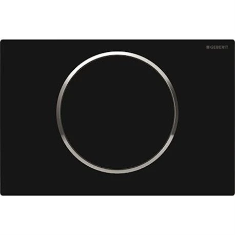 Geberit Plaque WC Sigma10 Noir Anneau Chromé Brillant 3 Geberit Plaque WC Sigma10 Noir Anneau Chromé Brillant