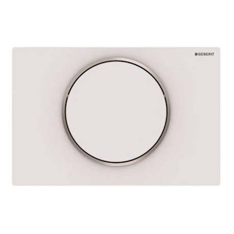 Geberit Plaque WC Sigma10 Blanc Mat Laqué Anneau Poli 3 Geberit Plaque WC Sigma10 Blanc Mat Laqué Anneau Poli