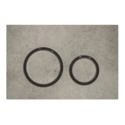 Geberit Plaque WC Sigma21 Anneaux Métallique Chrome Noir Recouvrement Et Touches Aspect Béton