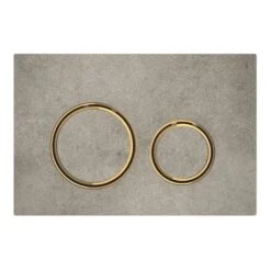 Geberit Plaque WC Sigma21 Anneaux Métallique Laiton Recouvrement Et Touches Aspect Béton