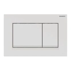 Geberit Plaque WC Sigma30 Blanc Mat Laqué Bandes Blanc