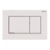 Geberit Plaque WC Sigma30 Blanc Mat Laqué Bandes Chromé Brillant -Bain Salle Produit Magasin sigma30 115883jt1 blanc mat laque chrome brillant