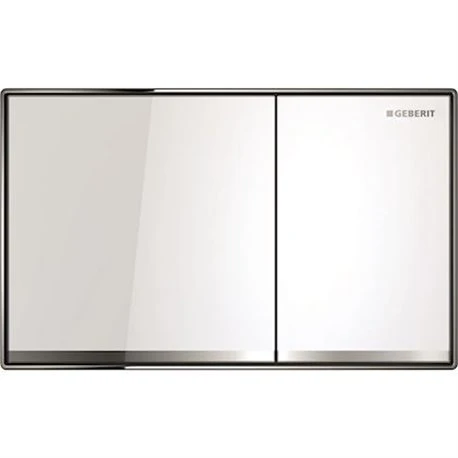 Geberit Plaque WC Sigma60 Cadre Chromé Brillant, Bandes Réfléchissantes Touches Blanches 3 Geberit Plaque WC Sigma60 Cadre Chromé Brillant, Bandes Réfléchissantes Touches Blanches