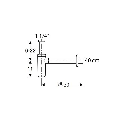 Geberit Siphon à Tube Plongeur Ø40 Mm Chromé Brillant 4 Geberit Siphon à Tube Plongeur Ø40 Mm Chromé Brillant – Image 2