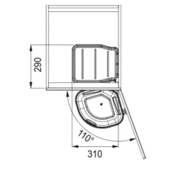Franke Poubelle Sous évier Sorter Mini 1 Bac 17 Litres 515219 -Bain Salle Produit Magasin sorter mini 515219 poubelle porte 1