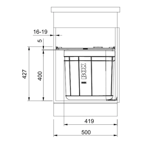 Franke Poubelle Sous évier Sorter Solo 450, 1 Bac 40 Litres 160142 5 Franke Poubelle Sous évier Sorter Solo 450, 1 Bac 40 Litres 160142 – Image 3