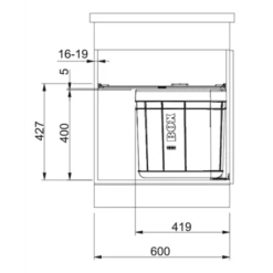 Franke Poubelle Sous évier Sorter Solo 450, 1 Bac 40 Litres 160142 9 Franke Poubelle Sous évier Sorter Solo 450, 1 Bac 40 Litres 160142 -Bain Salle Produit Magasin sorter solo 160142 poubelle 450 2