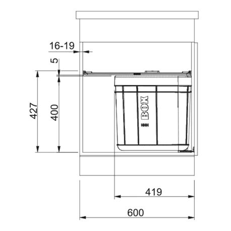 Franke Poubelle Sous évier Sorter Solo 450, 1 Bac 40 Litres 160142 6 Franke Poubelle Sous évier Sorter Solo 450, 1 Bac 40 Litres 160142 – Image 4