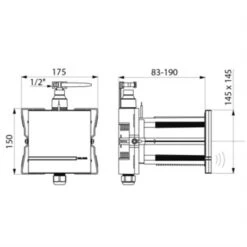 Plaque De Commande Pour Urinoir Tempomatic 4 430SBOX+430000 Inox Satiné Alim. Sur Secteur -Bain Salle Produit Magasin tempomatic 4 430sbox430000 inox satine alim sur secteur 4