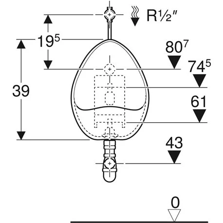 Geberit Urinoir Aubagne Alimentation Encastrée, Sortie Apparente 5 Geberit Urinoir Aubagne Alimentation Encastrée, Sortie Apparente – Image 3