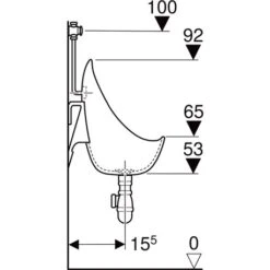 Geberit Urinoir Aubagne Alimentation Encastrée, Sortie Apparente 9 Geberit Urinoir Aubagne Alimentation Encastrée, Sortie Apparente -Bain Salle Produit Magasin urinoir aubagne 08363900000300 alim et sortie apparentes 3