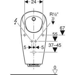 Geberit Urinoir Selva Pour Commande Intégrée 8 Geberit Urinoir Selva Pour Commande Intégrée -Bain Salle Produit Magasin urinoir geberit 116085001 2