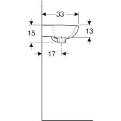 Geberit Lave-mains Bastia 40 Cm Avec Trop-plein -Bain Salle Produit Magasin varicor lave mains avicenne 06019400000100 hauteur 80 cm epaisseur 10 cm blanc alpin 2