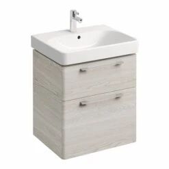 Geberit Lavabo Smyle Square 60 Cm 1 Trou Percé Robinetterie -Bain Salle Produit Magasin varicor trigo 1 trou perce 60 x 48 x 16 cm ref 00130600000 2