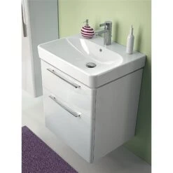 Geberit Lavabo Smyle Square 60 Cm 1 Trou Percé Robinetterie -Bain Salle Produit Magasin varicor trigo 1 trou perce 60 x 48 x 16 cm ref 00130600000 3