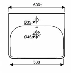 Geberit Lavabo Smyle Square 60 Cm 1 Trou Percé Robinetterie -Bain Salle Produit Magasin varicor trigo 1 trou perce 60 x 48 x 16 cm ref 00130600000 5