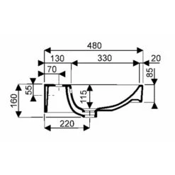 Geberit Lavabo Smyle Square 60 Cm 1 Trou Percé Robinetterie -Bain Salle Produit Magasin varicor trigo 1 trou perce 60 x 48 x 16 cm ref 00130600000 6